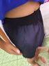 特步（XTEP）兒童夏季短褲運動(dòng)彈力速干冰感五分褲 深奧藍 140 曬單實(shí)拍圖