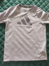 阿迪達斯（adidas）兒童T恤夏季戶(hù)外運動(dòng)休閑百搭短袖 紫羅蘭+淺紫  164  曬單實(shí)拍圖
