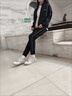 李寧（LI-NING）羽毛球服運動(dòng)套裝男女長(cháng)袖秋冬外套開(kāi)衫加絨保暖加厚跑步團購定制 AWEU033-黑色加絨【男女同款】 XL (180)  適合140-160斤 曬單實(shí)拍圖