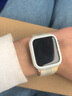 例米適用蘋(píng)果applewatch11/10/9/8手表S7表帶iwatch7保護套S10/9/8硅膠s6軟殼邊框ultra3/2/1代保護殼 白色 適用iwatch 6/5/4/se40mm 曬單實(shí)拍圖