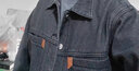寫(xiě)璇（XIEXUAN）牛仔外套男大碼夾克衫秋季美式寬松秋冬工裝多口袋牛仔衣男士上衣 黑灰色 XL 曬單實(shí)拍圖