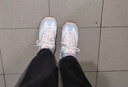 斯凱奇（Skechers）女鞋緩震舒適運動(dòng)鞋厚底休閑鞋增高老爹鞋149589 自然色/多彩色/NTMT 37.5 曬單實(shí)拍圖