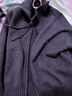 Basic House/百家好翻領(lǐng)雙頭拉鏈毛衣冬加厚時(shí)尚小狗刺繡開(kāi)衫外套 灰色 L 曬單實(shí)拍圖