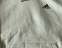 adidas情侶加絨加厚寬松連帽長(cháng)袖套頭衛衣男女秋冬阿迪達斯輕運動(dòng) 碳黑   XL 曬單實(shí)拍圖