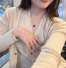 18K金紅瑪瑙葫蘆吊墜彩金玫瑰金黃金掛墜鎖骨鏈項(xiàng)鏈七夕情人節(jié)禮 18K玫瑰金（單吊墜） 中號(hào)葫蘆（紅瑪瑙） 曬單實(shí)拍圖