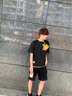 JEEP SPIRIT吉普男裝短袖t恤男運(yùn)動(dòng)休閑套裝夏季男士半袖短褲兩件套半截袖五 深灰白-黑白 XL (130斤-145斤) 曬單實(shí)拍圖