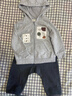 babylove寶寶褲子春秋季簡(jiǎn)約百搭束腳褲外出毛圈休閑衛(wèi)褲銀河觀察員 銀河觀察員 90 曬單實(shí)拍圖
