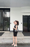 CLEVER & KETCH輕奢女包復古法棍包腋下包包女包高級感印花單肩包七夕禮物送女友 藍色 曬單實拍圖
