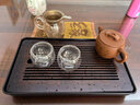沽咚小茗玻璃茶杯雙層隔熱小茶杯辦公室功夫茶杯套裝品茗杯主人杯 鵝蛋雙層小茶杯50ML【6只裝】 曬單實(shí)拍圖