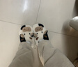 細細條（XIXITIAO）一家三口可愛(ài)卡通奶牛棉拖鞋男女冬季家居毛絨保暖棉鞋ins 全包跟款白色 40-41（適合39-40的腳） 曬單實(shí)拍圖