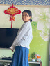 伊芙麗（eifini）伊芙麗精致蕾絲設計氣質(zhì)針織開(kāi)衫女上衣2025春季新款 灰色 S 80-105斤 曬單實(shí)拍圖
