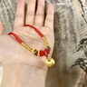 Giely黃金小胖福寶寶項鏈金飾平安鎖包吊墜滿(mǎn)月周歲百日宴嬰兒童節禮物 黃金小胖福項鏈 曬單實(shí)拍圖