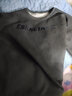 鹿凌青春秋季長(cháng)袖T恤男寬松麂皮絨上衣服衛衣男女情侶青少年冬季打底衫 E02黑色 常規 2XL （133-148斤） 曬單實(shí)拍圖