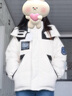FENGEYA香港潮牌輕暖羽絨服女2025年新款秋冬款衣服小個(gè)子女士工裝外套 米白色 S(建議85-105) 曬單實(shí)拍圖