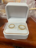 史迪芬生日禮物18K金戒指情侶訂婚結婚戒輕奢款S925鍍24K黃金色戒指 刻字順豐次日達輕奢款一對Ag 曬單實(shí)拍圖