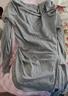 UR2026春季新款女裝格雷系氣質(zhì)蕩領(lǐng)褶皺長(cháng)袖T恤UWG450201 深灰花灰 L 曬單實(shí)拍圖