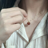 中國(guó)黃金（CHINA GOLD）18K金蘋(píng)果項(xiàng)鏈女平安果吊墜七夕情人節(jié)禮物送女友老婆生日實(shí)用 18k小蘋(píng)果吊墜-贈(zèng)S925鏈 曬單實(shí)拍圖