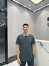 沙馳SATCHI短袖polo衫夏款新疆棉撞色翻領(lǐng)商務(wù)涼感透氣體恤衫【冰氧酷面料】 藍灰 56 曬單實拍圖