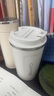 EWIWE不銹鋼咖啡杯不銹鋼材質(zhì)隨行隨手杯車載易開蓋水杯子情侶水杯子 月光白/經(jīng)典咖啡杯 380ml 曬單實拍圖