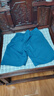 安德瑪刺繡logo男士夏季運動(dòng)短褲純棉針織藍色五分褲寬松大碼休閑男褲潮 藍色 XL 建議體重130-150斤 曬單實(shí)拍圖