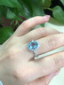 rarebeauty海藍寶石戒指女士手飾品時(shí)尚珠寶首飾品生日禮物送老婆女友 【現貨】 14號 2ct 圣瑪利亞色  18K金海藍寶石戒指. 曬單實(shí)拍圖