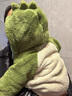 迷你巴拉【暖芯絨絨衣】巴拉外出連體衣男女童寶寶保暖雙面絨萌趣連帽外套 豆沙綠40004 90cm 曬單實(shí)拍圖