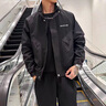 梵洛幽潮牌痞帥工裝外套男春秋季潮流刺繡夾克2025新款男士休閑春裝上衣 酒紅色 L 曬單實(shí)拍圖
