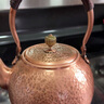 洽苒日本品牌銅壺煮茶燒水壺手工純紫銅水壺電陶爐側把壺公道杯養生茶 紫銅壺錘紋款 1600ml 1L以上 曬單實(shí)拍圖