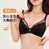 奶糖派微甜兔耳款全罩杯防凸點(diǎn)蕾絲顯瘦內衣女大胸顯小大碼文胸送女友 黑色 【防凸兔耳杯】 80E 曬單實(shí)拍圖