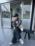 毅訫美式撞色開(kāi)衫衛衣男秋冬季潮牌寬松情侶百搭休閑運動(dòng)外套加絨上衣 藏青色 【高品質(zhì)】 XL 建議120-140斤 曬單實(shí)拍圖