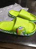 芭比丘兒童拖鞋男童夏卡通恐龍防滑2023新款小孩寶寶家居親子涼拖鞋男孩 字母恐龍/綠色 38-39 適合37-38碼 曬單實(shí)拍圖