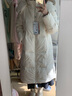 千仞崗【丁禹兮同款】2025冬季新款羽絨服長(cháng)款鵝絨高充絨防寒服Y318119Y 奶油白 XS (155) 【推薦110斤以下】 曬單實(shí)拍圖