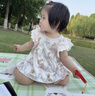 DOMIAMIA女童睡裙連衣裙2025新款可愛(ài)公主裙中長(cháng)款花邊女寶寶裙子 瑞娜花縵 100 曬單實(shí)拍圖