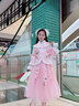 女童漢服加絨冬高端小女孩過(guò)年衣服中國風(fēng)唐裝超仙古裝裙子拜年服 079粉色加厚【送流蘇】 140 【建議46-55斤】 曬單實(shí)拍圖