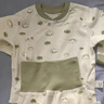 婧麒（JOYNCLEON）新生嬰兒衣服純棉秋款初生男女寶寶春秋睡衣分體打底內衣套裝 蒲公英綠色 【肩扣款】 100 cm 曬單實(shí)拍圖