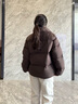 坦博爾寬松羽絨服女短款秋冬小個(gè)子秋冬保暖外套TBF530378Z 暖橙咖啡 M (165) 曬單實(shí)拍圖