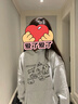 妙奕嘉加絨衛(wèi)衣女潮流連帽外套女士秋冬季2024新款女生加厚上衣帽衫學(xué)生 簡約白灰色動(dòng)物印花連帽衛(wèi)衣 M 【加絨】【建議85-105斤內(nèi)】 曬單實(shí)拍圖
