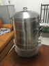 鋼米 304不銹鋼無孔原味蒸鍋家用蒸飯實(shí)心蒸籠不串味煤氣灶電磁爐通用 34cm（1鍋1蓋4蒸籠） 曬單實(shí)拍圖