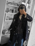 Teenie Weenie小熊秋季綿羊毛精紡高智感學院風西裝外套氣質通勤女 黑色 M (165) 曬單實拍圖