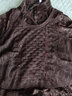 阿究究200斤媽媽蕾絲針織打底衫女假兩件襯衫春裝2025新款歐貨大碼上衣 咖色 4XL 建議150-170斤高品質(zhì) 曬單實(shí)拍圖