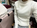 莫代爾保暖內(nèi)衣女加絨加厚打底衫女半高領(lǐng)秋冬加厚內(nèi)搭新款德絨冬季上衣 米白【羊羔絨加厚】 XL 適合110-125斤 曬單實(shí)拍圖
