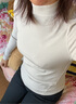 蕉下（beneunder）半高領(lǐng)肌底打底衫女外穿修身秋季內搭長(cháng)袖彈力柔膚SF026 曬單實(shí)拍圖
