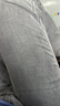 羅蒙高端牛仔褲男士裝秋季夏薄款寬松直筒休閑褲高檔冰絲涼感長褲子 9331B煙灰色【天絲萊賽爾】 33 (腰圍2尺6) 曬單實拍圖