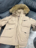 拓路者冬季90鴨絨中長(cháng)款派克服羽絨服男女可拆卸毛領(lǐng)戶(hù)外工裝保暖外套 卡其-女款 M 曬單實(shí)拍圖