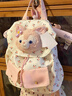 途尊可愛(ài)少女帆布雙肩小背包新款高顏值學(xué)生女生百搭大容量碎花背包 碎花雙肩包【帶可愛(ài)狐貍頭】 曬單實(shí)拍圖