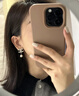 香奈兒（Chanel）耳環(huán)經(jīng)典雙C珍珠耳釘優(yōu)雅氣質(zhì)精致耳墜 生日禮物送女友中秋送禮 珍珠吊墜A86506-Y09902-Z2953 均碼 曬單實(shí)拍圖