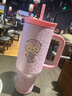 野獸派家居（tbh）保溫杯三麗鷗Hello Kitty巨無(wú)霸吸管隨行杯不銹鋼保冷杯水杯禮物 巨無(wú)霸保溫杯 粉色豹紋 1200ml (含mini收納包掛件) 曬單實(shí)拍圖
