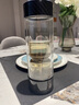 eno雙層高硼硅玻璃杯男耐高溫茶水分離泡茶水杯子情人節(jié)禮品定制 商務(wù)黑 350ml 1只 350ml 曬單實(shí)拍圖