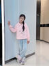 小豬彼特女童國風(fēng)套裝春秋2025新款女童網(wǎng)紅炸街秋裝兒童新中式衛(wèi)衣牛仔褲 13108藍(lán)色+4906粉色 150 cm 曬單實(shí)拍圖