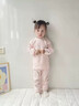 G.DUCKKIDS兒童棉布秋衣秋褲男童女童舒絨彩棉寶寶保暖棉嬰兒內衣套裝秋冬 經(jīng)典粉色 260g高克重 100 cm 建議90-100cm左右 曬單實(shí)拍圖
